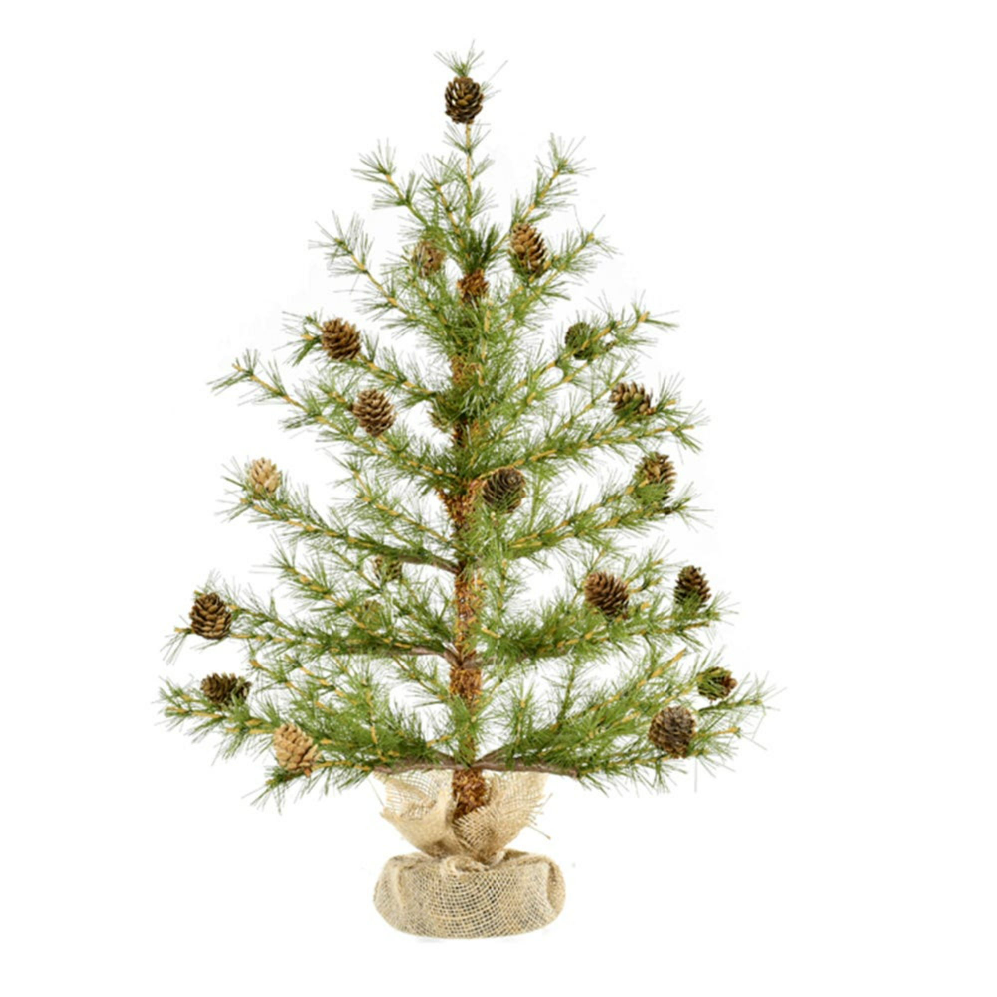KSA 24" Potted Pinecones Artificial Christmas Tree, Unlit