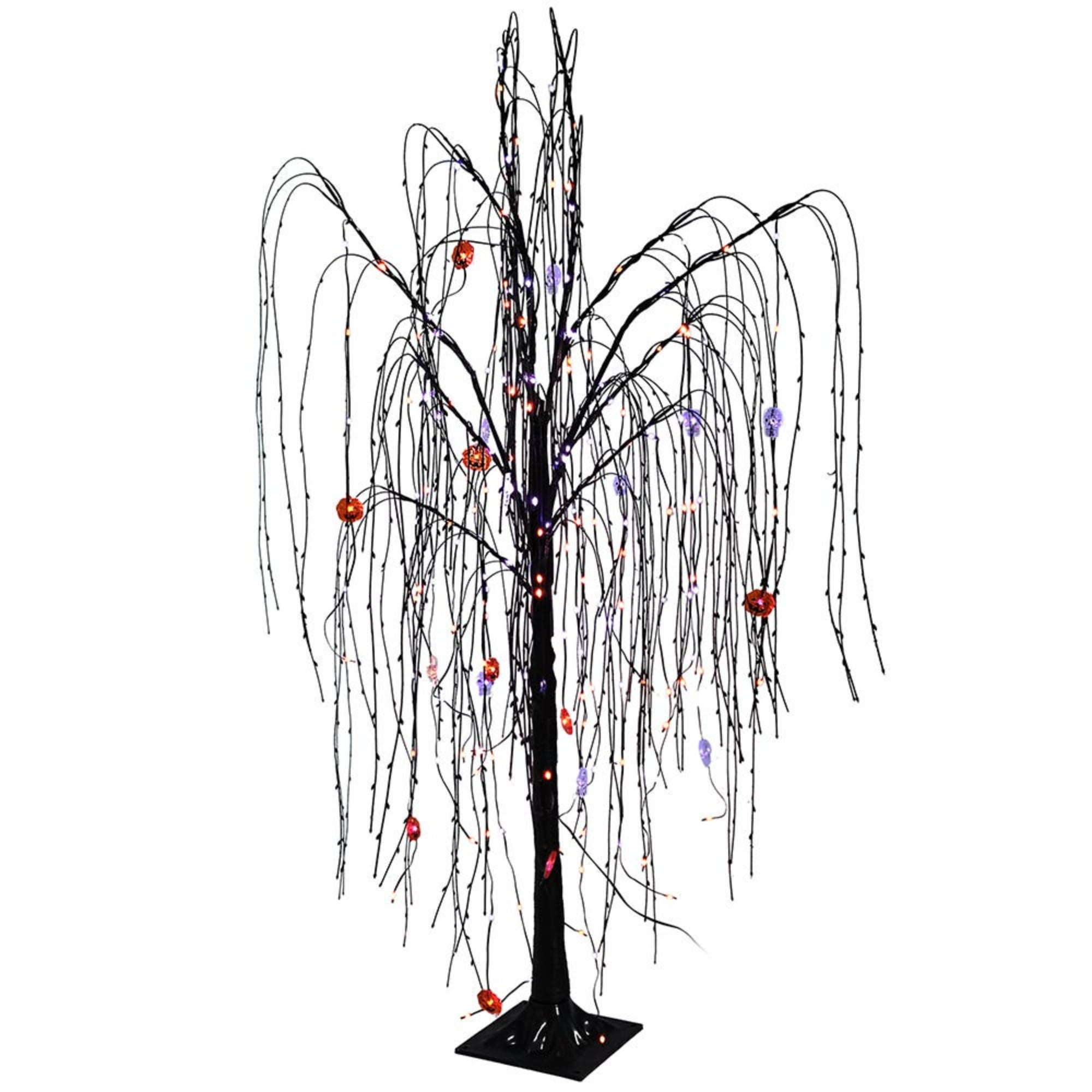 KSA 4' PreLit Multi Function Artificial Halloween Willow Tree, Purple