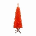thumbnail image 1 of KSA 4' Pre-Lit Orange Slim Artificial Christmas Tree, Clear Lights, 1 of 3