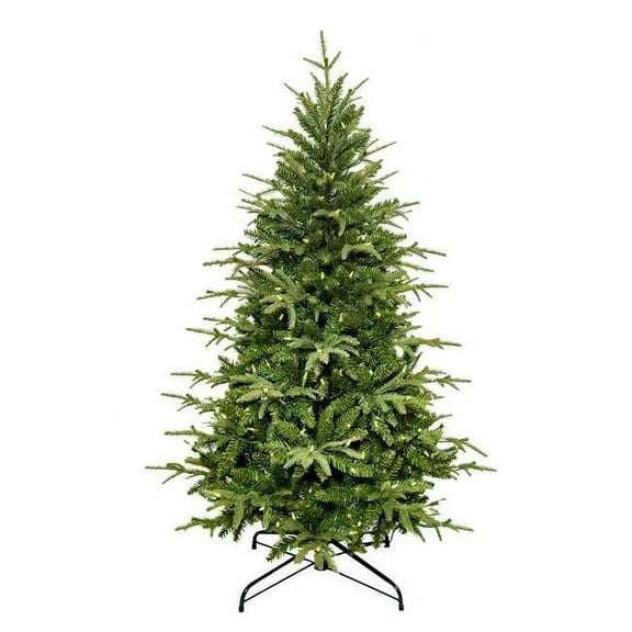KSA 5' Pre-Lit Grand Fir Medium Artificial Christmas Tree, Warm White LED Lights