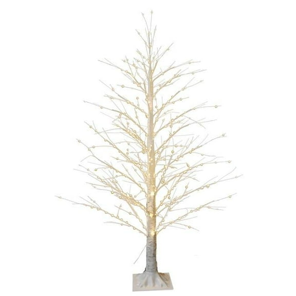 KSA 5' Pre-Lit Twinkle Birch Twig Artificial Christmas Tree, Warm White LED Lights