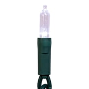 KSA Cool White LED Mini Christmas Lights 50-Count 25 ft Green Wire
