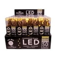 thumbnail image 1 of KSA 50-Count Warm White LED 5MM Mini Christmas Lights, 25 ft Brown Wire, 1 of 5
