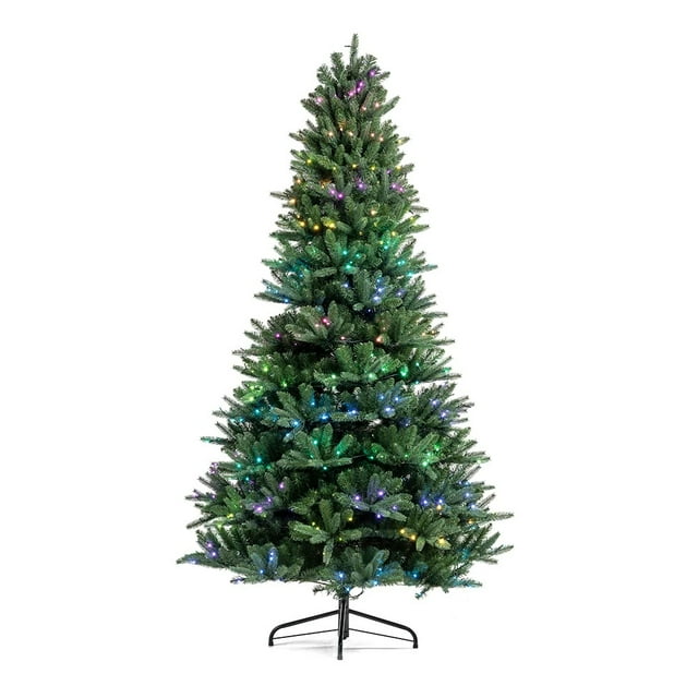 KSA 6' Pre-Lit RGB Twinkly Artificial Christmas Tree, Multicolor LED Lights