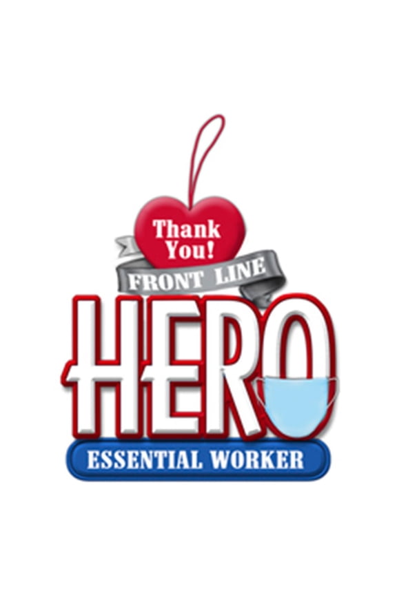 KSA Club Pack of 12 Red and Blue Essential Worker Christmas Ornaments 3.25"