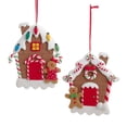 thumbnail image 1 of KSA Pack of 12 Brown and White Gingerbread House Christmas Ornaments 4.75", 1 of 1