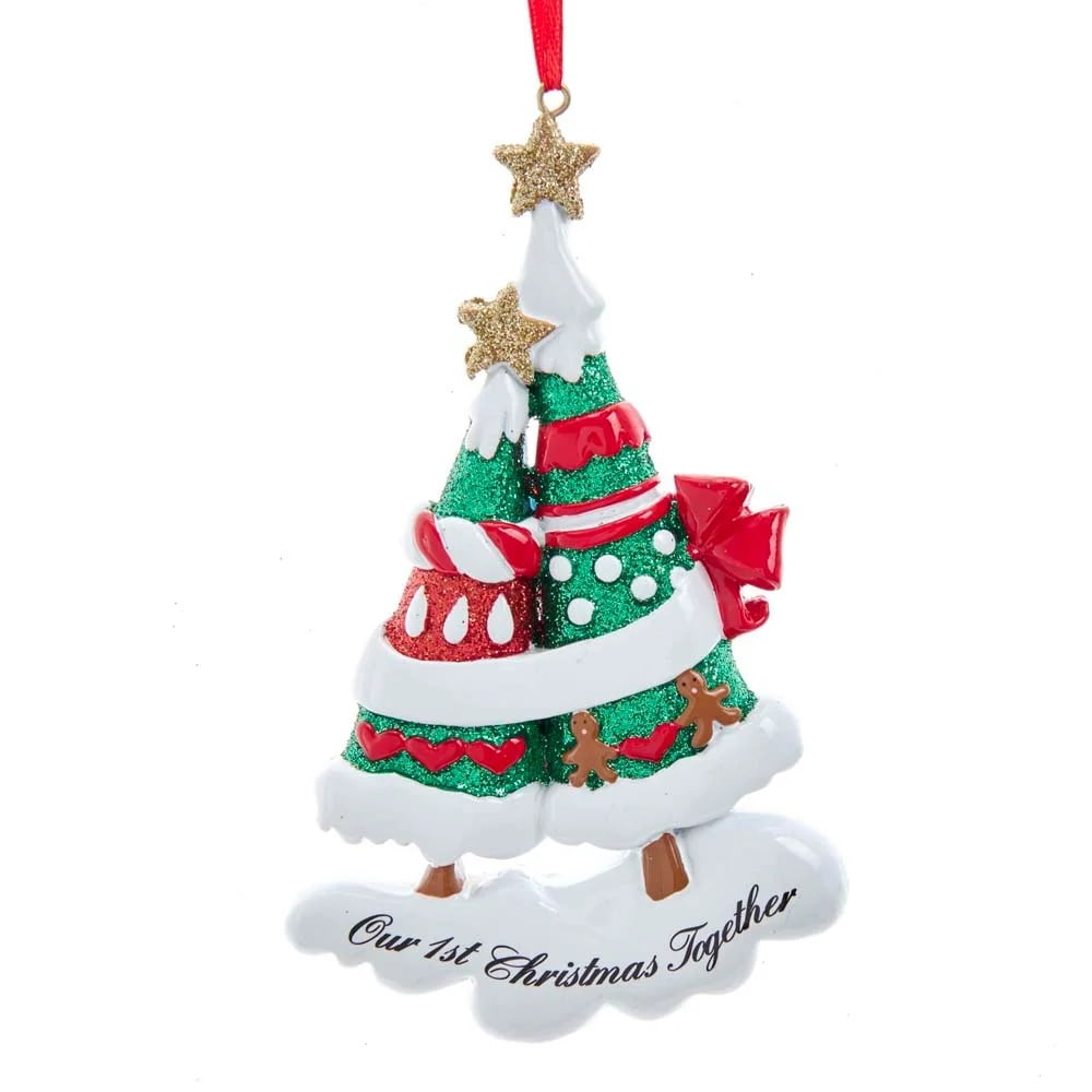 KSA Pack of 12 "Our 1st Christmas Together" Gingerbread Tree Ornaments