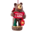 thumbnail image 1 of KSA Pack of 6 Brown and Red Cabin Bear Christmas Ornaments 16", 1 of 1