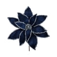 thumbnail image 1 of KSA Set of 12 Blue Velvet Poinsettia Artificial Christmas Picks 14", 1 of 1