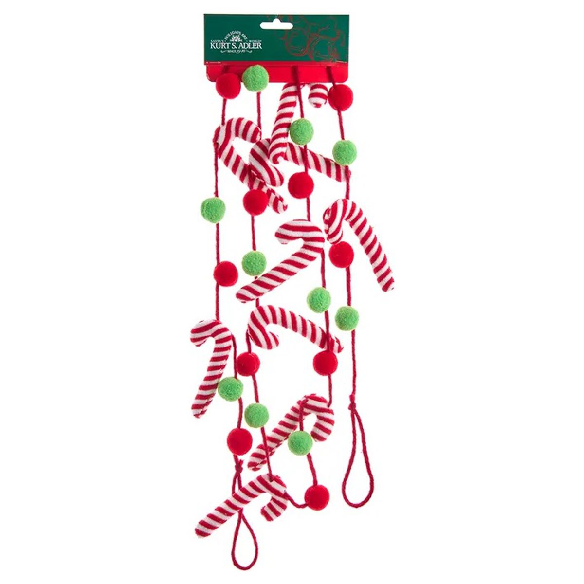 KSA Set of 12 Candy Cane Christmas Garland 6'
