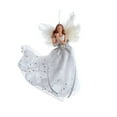 thumbnail image 1 of KSA Set of 6 Silver and White Angel Christmas Ornaments 7", 1 of 1