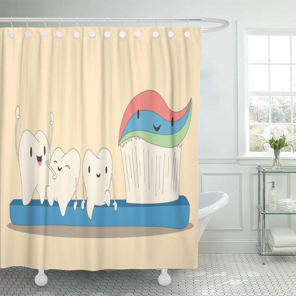 KSADK Anthropomorphic Cute Teeth are Friends with Toothbrush Smiley