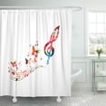 thumbnail image 1 of KSADK Artistic Colorful Music with Notes G Clef Design Color Shower Curtain Bathroom Curtain 60x72 inch, 1 of 1