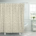thumbnail image 1 of KSADK Beige Abstract Vintage White Knitted Crochet Lacy in Light Color Cutout Damask Bathroom Shower Curtain 60x72 inch, 1 of 1