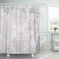 thumbnail image 1 of KSADK Beige French Ripped Toile and White Silver Aged Antique Antiqued Delicate Fancy Shower Curtain Bathroom Curtain 66x72 inch, 1 of 1