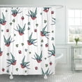 thumbnail image 1 of KSADK Bird with Old School Tattoos Swallows Heart Lock Diamond Vintage Mobile Color Wild Shower Curtain 66x72 inch, 1 of 1