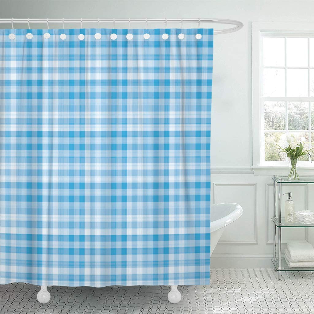 KSADK Blue Abstract Beautiful White and Turquoise Gingham Pattern ...