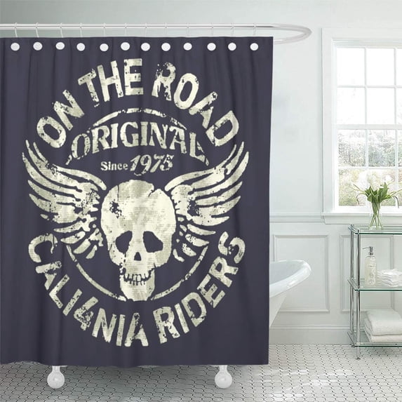 KSADK California Motorcycle Riders Team Artwork for Sportswear in Custom Colors Shower Curtain 66x72 inch