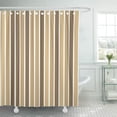 thumbnail image 1 of KSADK Cartoon Abstract with Brown Lines on The White Warm Taupe Trendy Colors Direction Geometrical Shower Curtain Bathroom Curtain 66x72 inch, 1 of 1