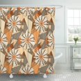 thumbnail image 1 of KSADK Colorful Abstract Floral Beige Orange and White Pattern Cute Mille Fleurs Bloom Bathroom Shower Curtain 60x72 inch, 1 of 1