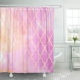 thumbnail image 1 of KSADK Colorful Abstract Watercolor Moroccan Pink Orange Artistic Base Drips Exotic Shower Curtain 66x72 inch, 1 of 1