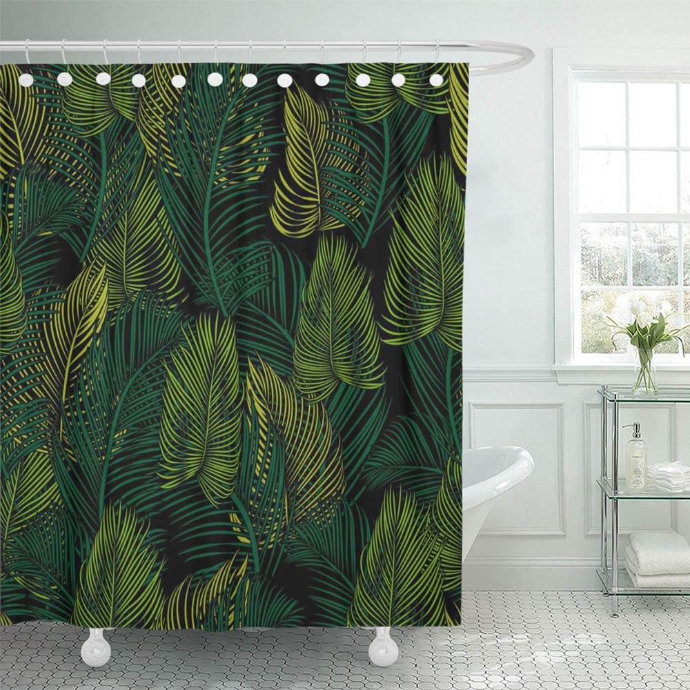 KSADK Colorful Jungle Tropical Pattern of Palm Branch and Leaves Style