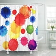 thumbnail image 1 of KSADK Colorful Spread Watercolor Pattern Fills Pink Paint Splatter Creative Abstract Blob Shower Curtain 66x72 inch, 1 of 1