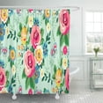 thumbnail image 1 of KSADK Colorful Spring Flower Green Ditsy Floral Summer Tropical Turquoise Accent Bathroom Shower Curtain 60x72 inch, 1 of 1