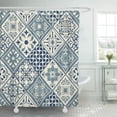 thumbnail image 1 of KSADK Colorful Traditional Patchwork with Victorian Motives in Blue and Beige Vintage Bathroom Shower Curtain 60x72 inch, 1 of 1