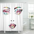 thumbnail image 1 of KSADK Diva Colorful Girl Face Makeup Women Cosmetic Lip Shower Curtain Bathroom Curtain 60x72 inch, 1 of 1