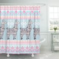 thumbnail image 1 of KSADK Drawing Cute Alpaca Llama Animal with Ethnic Ornaments Lama Wool Abstract Camel Shower Curtain 66x72 inch, 1 of 1
