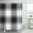 thumbnail image 1 of KSADK Gingham Plaid Check Pattern in Black and White Retro Big Border British Buffalo Shower Curtain 66x72 inch, 1 of 1