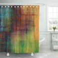 thumbnail image 1 of KSADK Grunge Vintage and Varicolored with Gold Orange Red Purple Brown Green and Blue Shower Curtain Bathroom Curtain 66x72 inch, 1 of 1