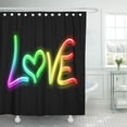thumbnail image 1 of KSADK Heart Love Psychedelic Electric Pop Bright Celebration Communicate Computer Shower Curtain Bathroom Curtain 66x72 inch, 1 of 1