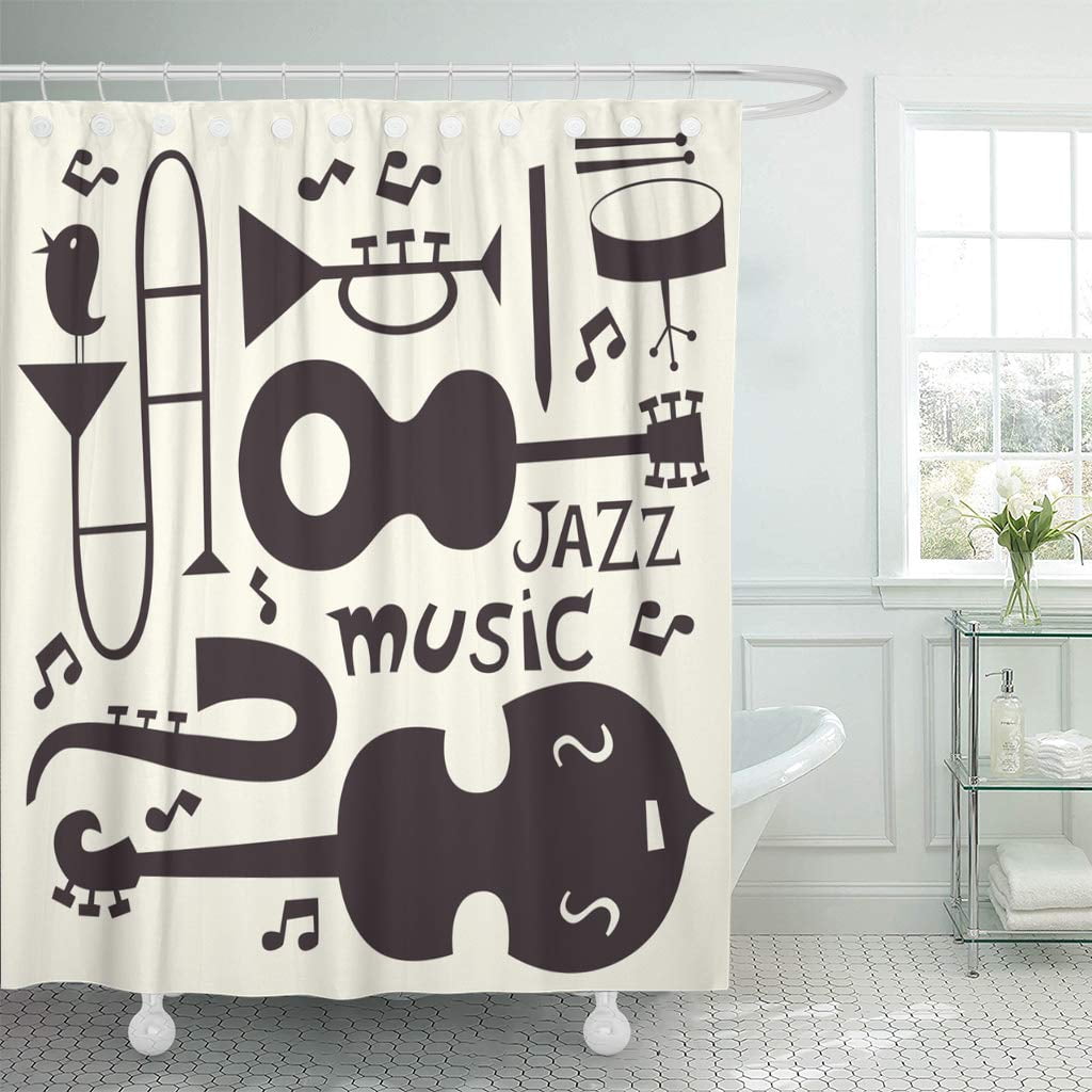 KSADK Instrument Jazz Musical Music Trumpet Blues Guitar Silhouette