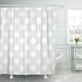 thumbnail image 1 of KSADK Moroccan Pattern Geometric Simple Gray and White Modern Abstract Abstraction Bathroom Shower Curtain 60x72 inch, 1 of 1
