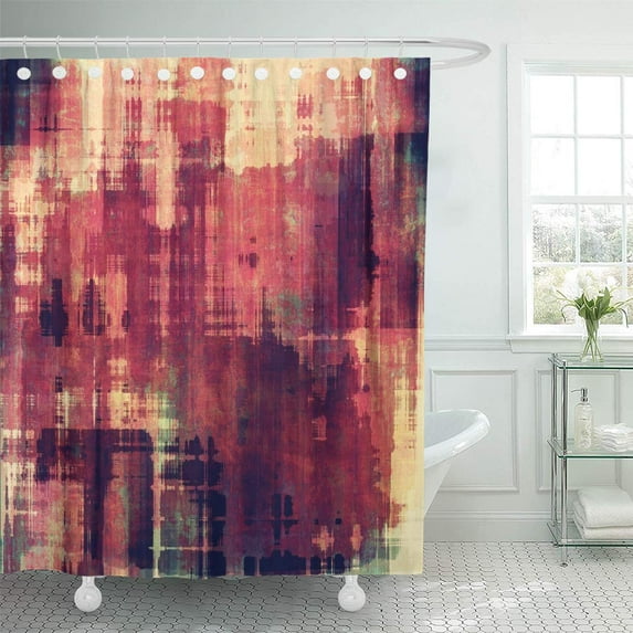 KSADK Orange Aged Beige Rust Vintage Pattern Brown Abstract Purple Shower Curtain Bathroom Curtain 60x72 inch