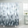 thumbnail image 1 of KSADK Party Fancy Silver Rhombus in Low Poly Style Abstract Classic Creative Digital Shower Curtain Bathroom Curtain 66x72 inch, 1 of 1