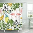thumbnail image 1 of KSADK Pineapple with Pink Flamingo Sunglasses Shower Curtain Bathroom Curtain 60x72 inch, 1 of 1