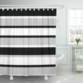 thumbnail image 1 of KSADK Print Fabric Wide Of Stripes Black And Gray Continuous Repetitive Simple Strips White Shower Hooks are Included Shower Curtain 66x72 inch, 1 of 1