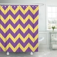 thumbnail image 1 of KSADK Purple Abstract Geometric Chevron The for Layouts and Websites Yellow Burgundy Line Shower Curtain 66x72 inch, 1 of 1