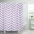 thumbnail image 1 of KSADK Purple Lines Mauve and White Zigzag That is and Zag Zig Abstract Chevron Chic Shower Curtain Bathroom Curtain 66x72 inch, 1 of 1
