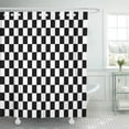 thumbnail image 1 of KSADK Race Simple Black and White Checkered Grid Start Checkerboard Rally Small Shower Curtain Bathroom Curtain 66x72 inch, 1 of 1