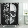 thumbnail image 1 of KSADK Red Tattoo Skull Graphic Design Devil Head Evil Dark Gothic Brush Danger Shower Curtain Bath Curtain 60x72 inch, 1 of 1