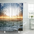 thumbnail image 1 of KSADK Religious Nature Beautiful Sunrise Bright Sun with Mystic Heaven Bible Peaceful Shower Curtain Bathroom Curtain 66x72 inch, 1 of 1
