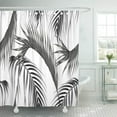 thumbnail image 1 of KSADK Tropic Tropical Palm Leaves Floral Jungle Pattern White Black Leaf Plant Botanical Shower Curtain 66x72 inch, 1 of 1