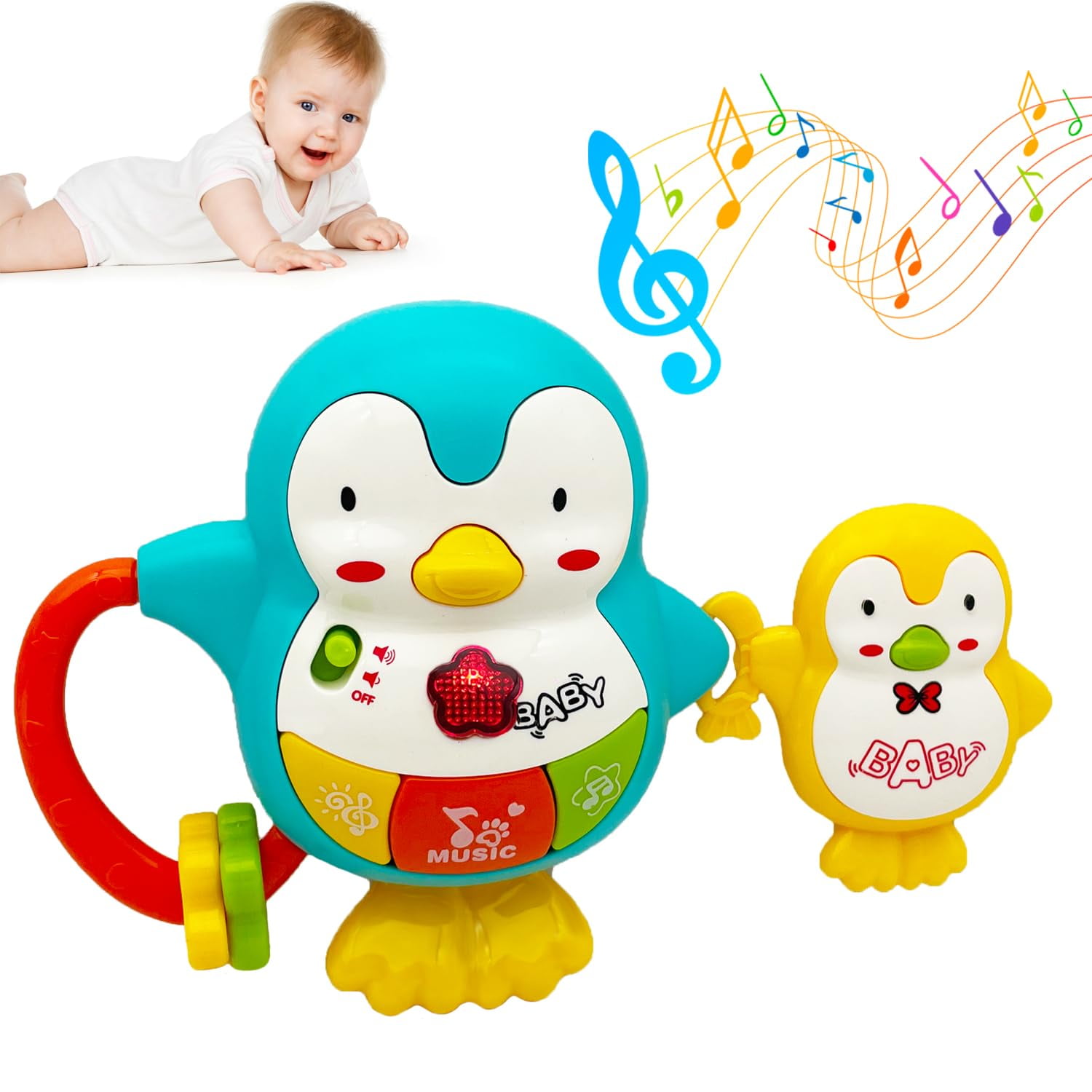 KSCQQWD Baby Music Toys for 1 Year Old Boy Girl Light Up Baby Toys 18