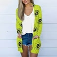 thumbnail image 1 of KSCYKKKD Coat for Women Women's Casual Sweatshirts Halloween Coat Print Medium Length Cardigan Jacket Coat Green XXL, 1 of 7