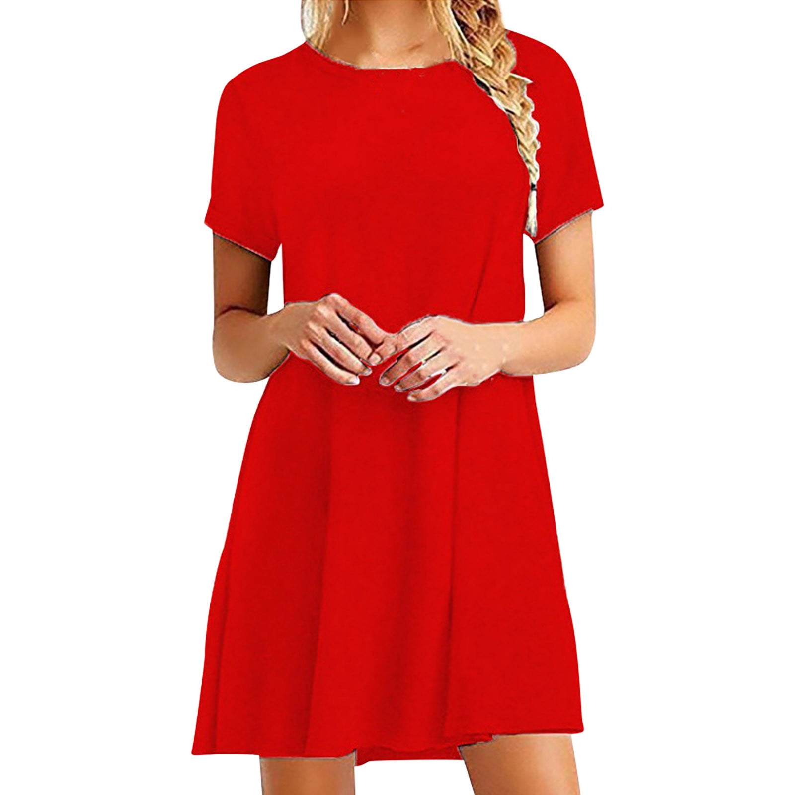 KSCYKKKD Dresses for Women Plus Size Female ALine Clearance Floral