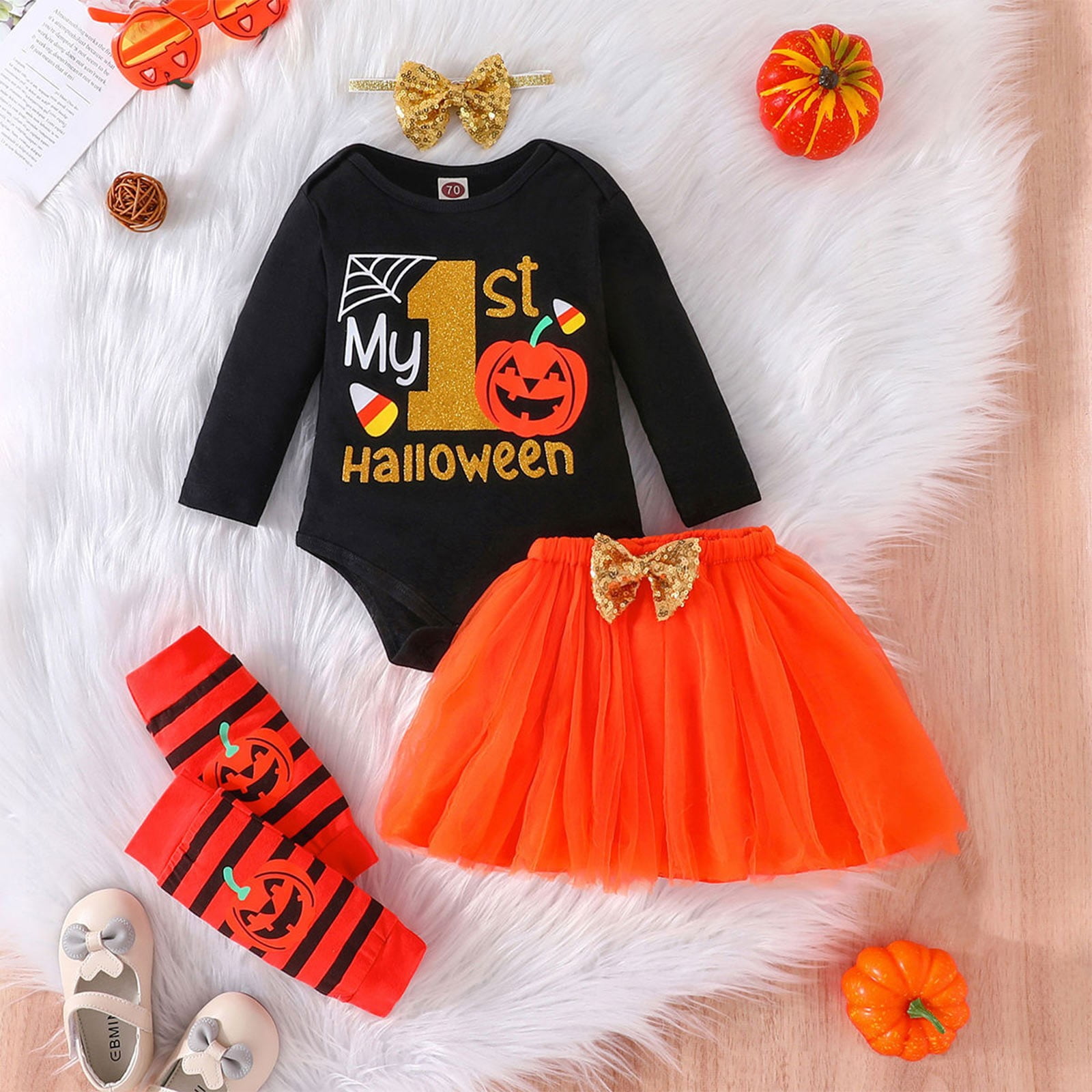 KSCYKKKD Kids Halloween Costume Halloween Decorations Newborn Infant Baby Girls Halloween Romper